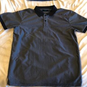 Men’s black white striped dress shirt